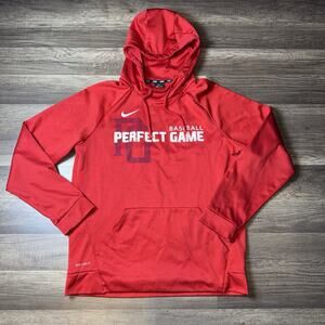 Nike Perfect Game Baseball Hoodie Men’s Medium Red Dri-Fit Pullover
